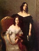 Louis-Edouard Dubufe Portrait of Two Sisters oil painting artist